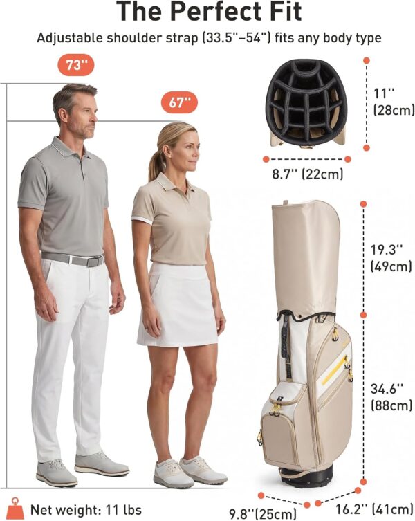 TOURIT Golf Cart Bag with 14-Way Full-Length Dividers