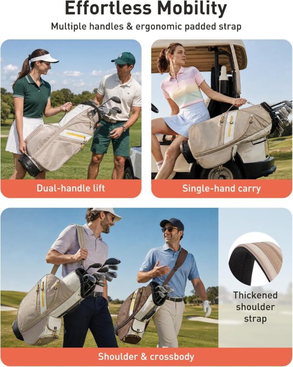TOURIT Golf Cart Bag with 14-Way Full-Length Dividers