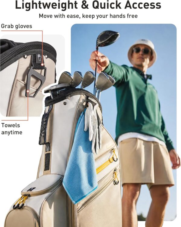 TOURIT Golf Cart Bag with 14-Way Full-Length Dividers
