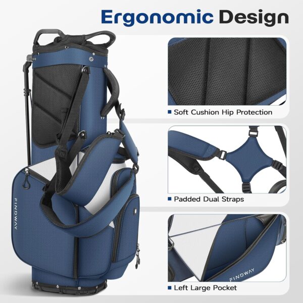 Findway 7-Way Lightweight Golf Stand Bag with Dual Straps