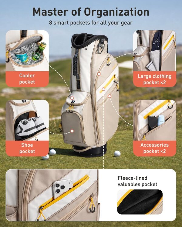 TOURIT Golf Cart Bag with 14-Way Full-Length Dividers