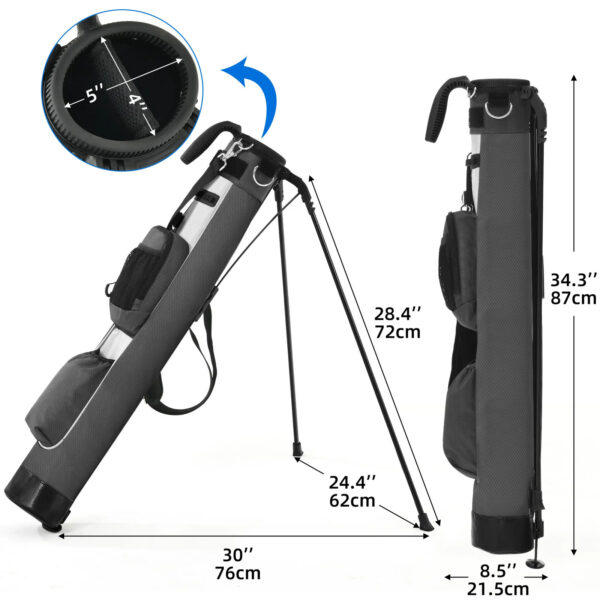 s-l1600-32 Sturdum Golf Stand Bag with 2-Way Dividers Gray