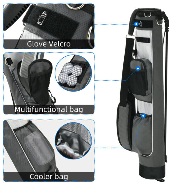 s-l1600-34 Sturdum Golf Stand Bag with 2-Way Dividers Gray